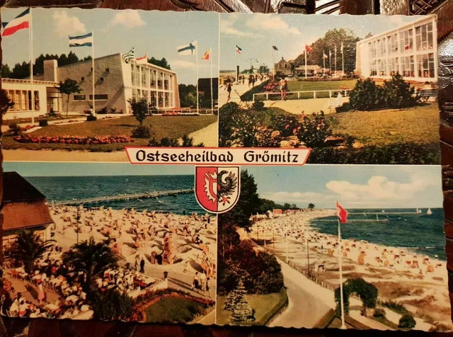 Postkarte 150, gelaufen, Ostseeheilbad Grömitz, Sammlung, Ansichtskarte, AK