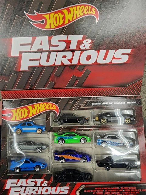Hot Wheels Drift 5 Fast & Furious Speed Race Set Bundled with Racing 10-car Pack