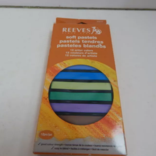 Paquete de 12 colores pastel suave Reeves rojo uno está agrietado