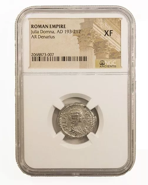 NGC XF Roman AR Denarius Julia Domna AD193-217 NGC Ancients EXTREMELY FINE