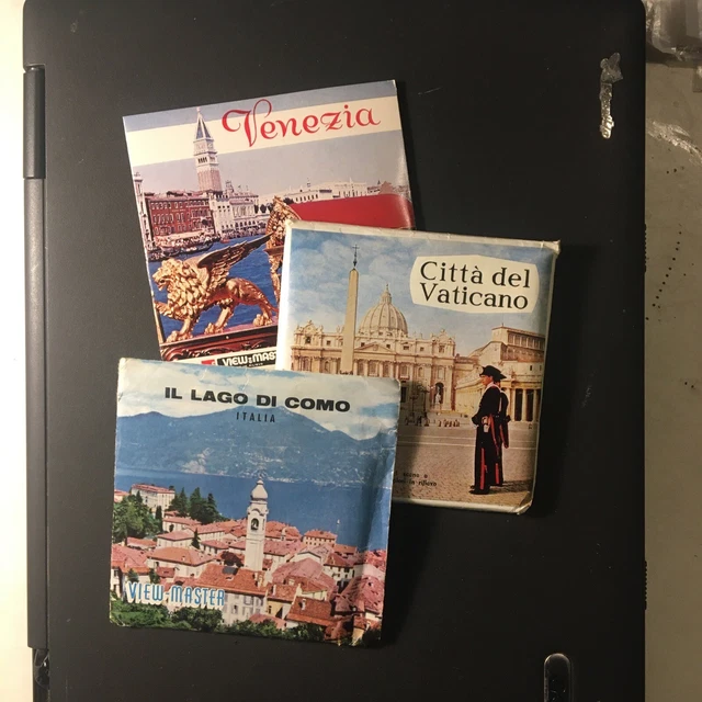 view-master  Lotto Di Tre Titoli - 9 Dischetti CITTÀ VATICANO  LAGO COMO VENEZIA