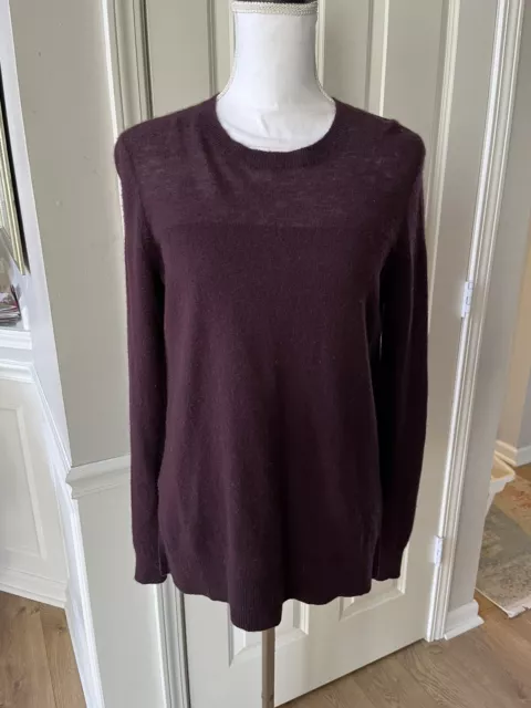 Vince Medium Cashmere Pullover Sweater Crewneck Dark Burgundy Color