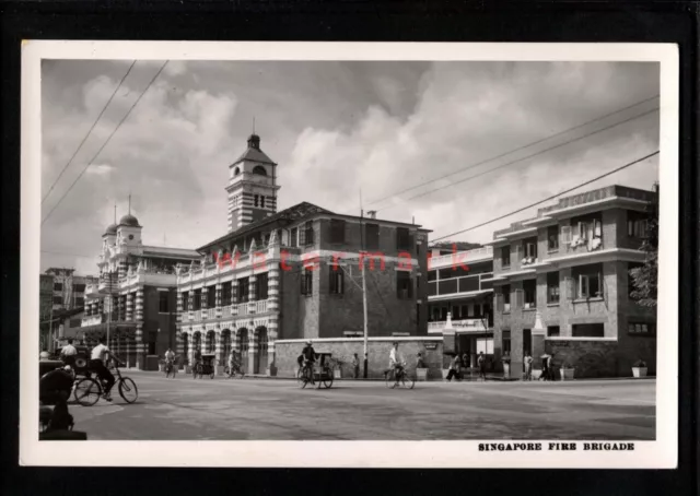 Singapore Fire Brigade Fire Station Real Photo Postcard E20C - S776