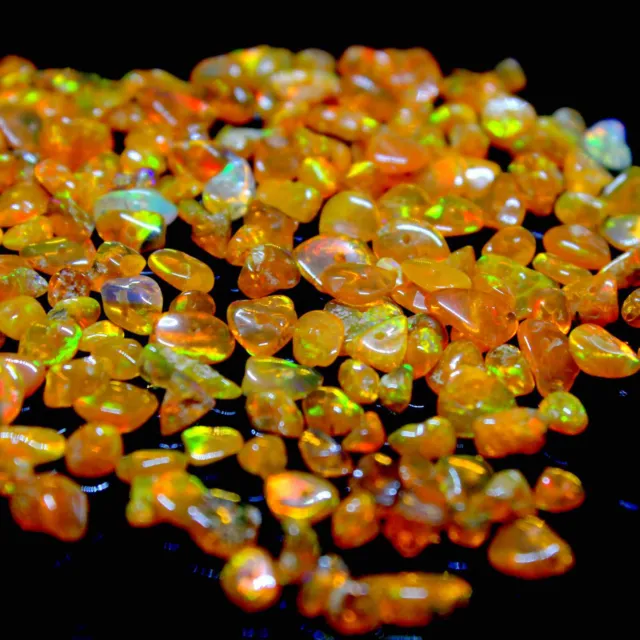 AAA Dry opal Polish Rough lot Natural Orange Ethiopian Fire opal Raw uncut 4-5MM