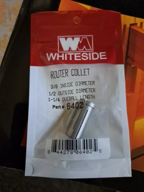 Whiteside #6402 Router Collet Reducer - 3/8" Id X 1/2" Od