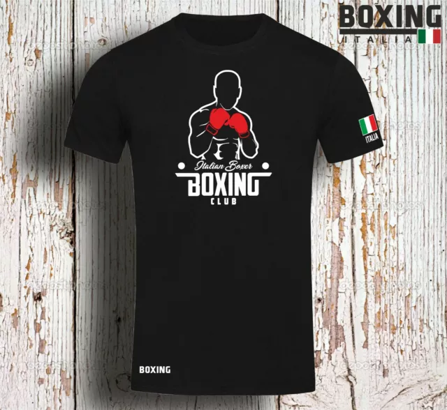 Maglietta T Shirt Boxing Boxe Mma Fight Club Artimarziali Sport Boxer Pugilato