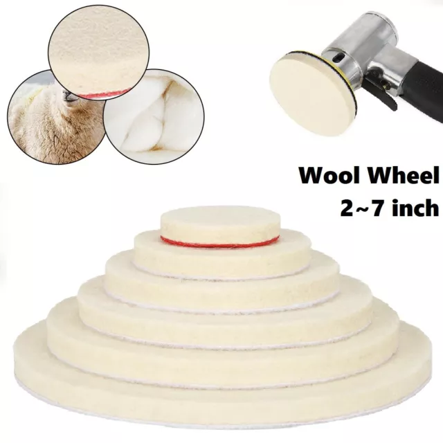 Wool Felt Polishing Pads Disc 50mm 75mm 100mm 125mm 150mm 180mm Hook and Loop