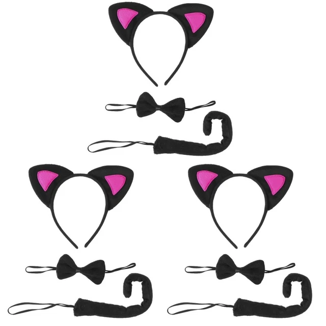 Orecchie di gatto Fascia Dei Gatto Cosplay Coda Gattino Coda Set