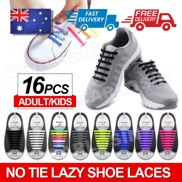 Easy Lazy No Tie Elastic Silicone Shoe Laces Cool Guy Sports Shoelaces Unisex