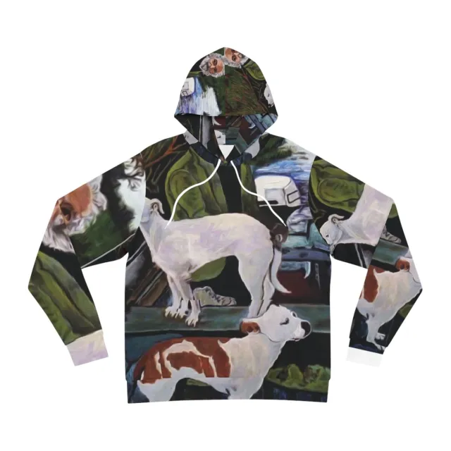 Good Fellas Old Man and Two Dogs Painting Fashion Hoodie