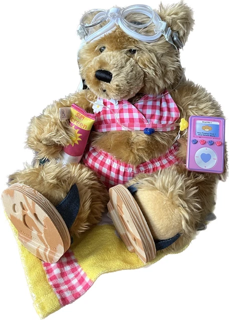 14& BUILD-A-BEAR BEACH Ready Bear Bikini, MP3, Sun Screen, Goggles