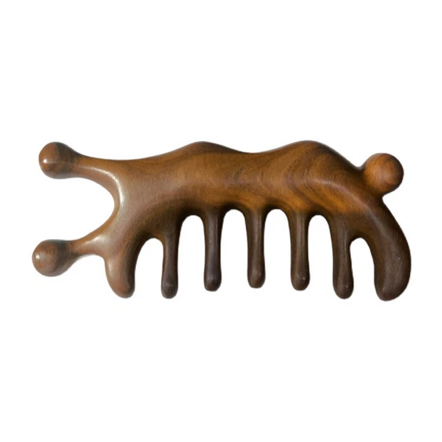 Multifunctional Meridian Massage Head Health Comb Sandalwood Large Wide Tooth W1