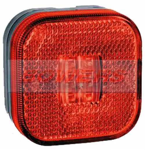 12V/24V Square Red Led Rear Marker/Position Lamp/Light Truck Lorry Trailer Van