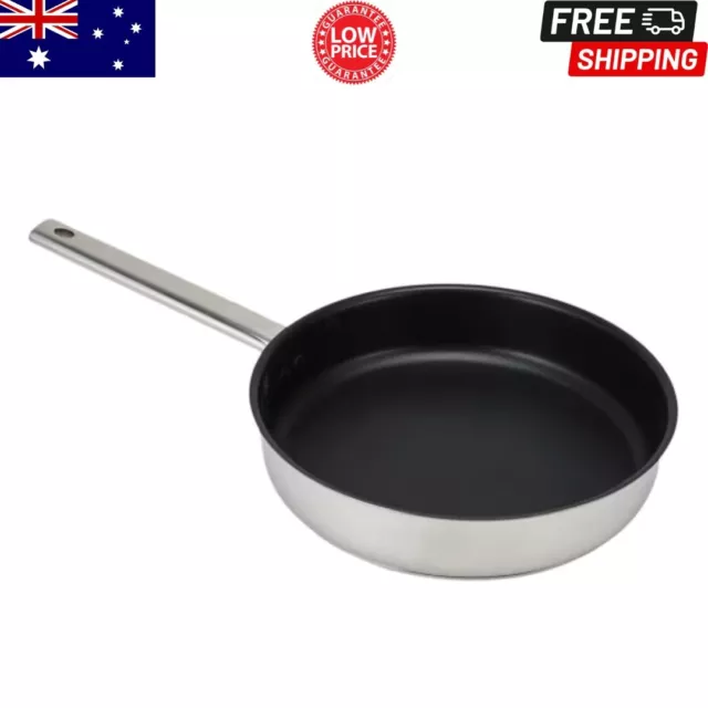 Stainless Steel Non-Stick 24cm Frypan Cookware Gas Electric Induction Pan AU New