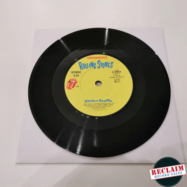 the rolling stones harlem shuffle 7" vinyl record very good condition