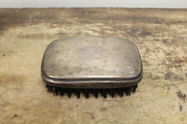 Antique / Vintage 1958 Sterling Silver Brush- Etched