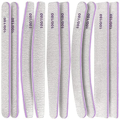 Lime à ongles， Lot de 10 limes à ongles professionnelles - Double-face - lime...