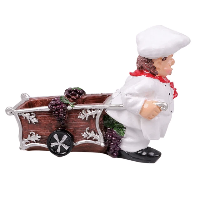 Cocinero cocinero de resina adornos cocina decoración cocinero estatua chef francés