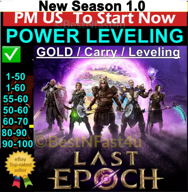 LAST EPOCH GOLD 🔥 Power Leveling MONOLITH 🔥 New SEASON 1 / CYCLE 1 SOFTCORE