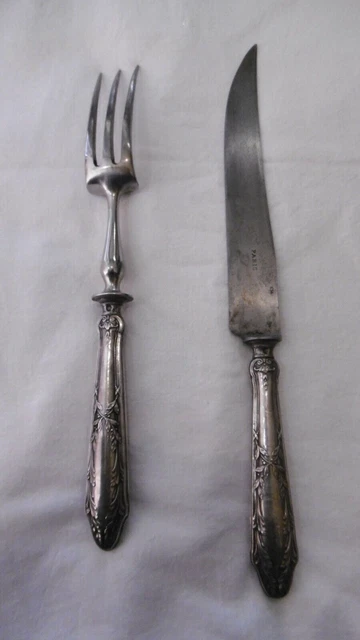 Cubiertos De Servidor De Plata Rellenos De Follaje De Minerva Decoración...