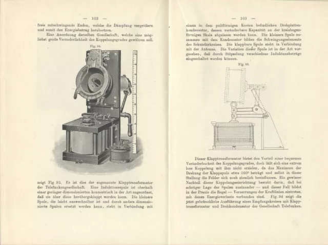 Early Wireless Telephony German 1912 Radiotelephony Valve Drahtlose Telephonie