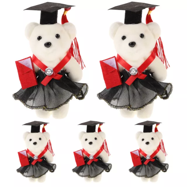 5 PCS Foam Graduation Bouquet Materials Plush Bear Doll Stuffed Animal