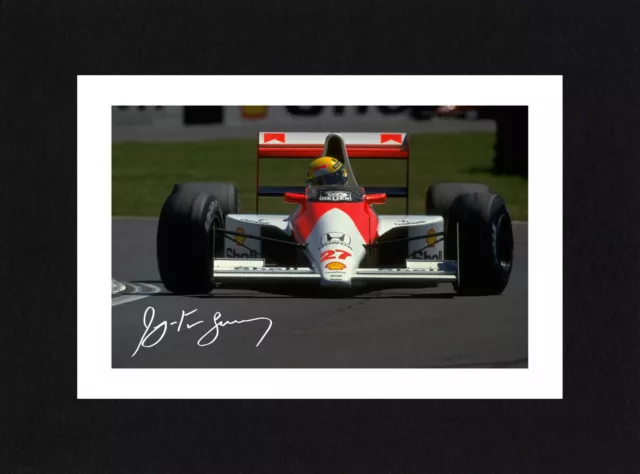 8X6 Mount AYRTON SENNA Signed PHOTO Print ReadyTo Frame McLAREN Formula One