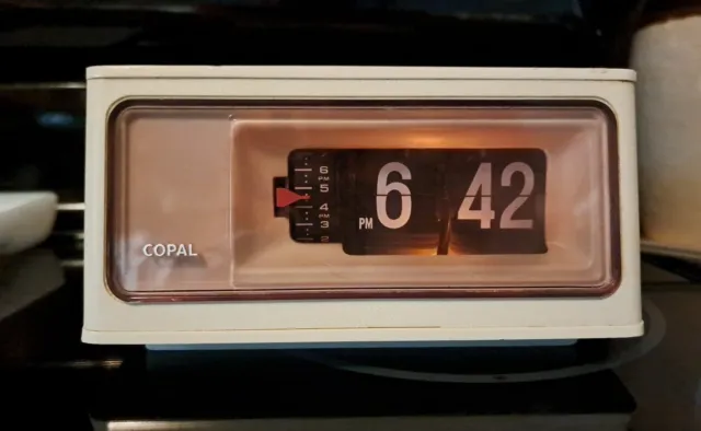 Copal Flip Clock Alarm RP-160 White? 1970s
