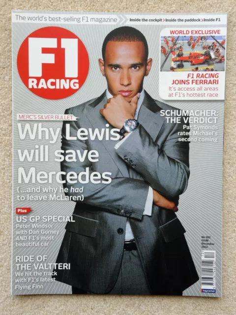 F1 Racing December 2012 - Hamilton, Schumacher, Ferrari, Bottas