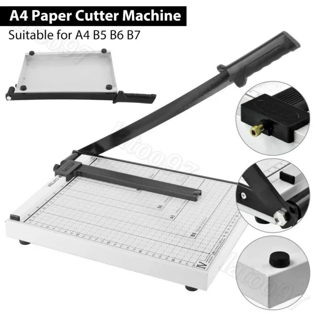 Heavy Duty A4 Photo Paper Cutter Guillotine Trimmer Machine Ruler Home Office