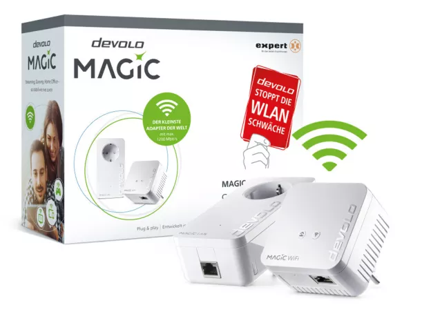 DEVOLO Magic 1200 WiFi mini Starter Kit Powerline B-Ware