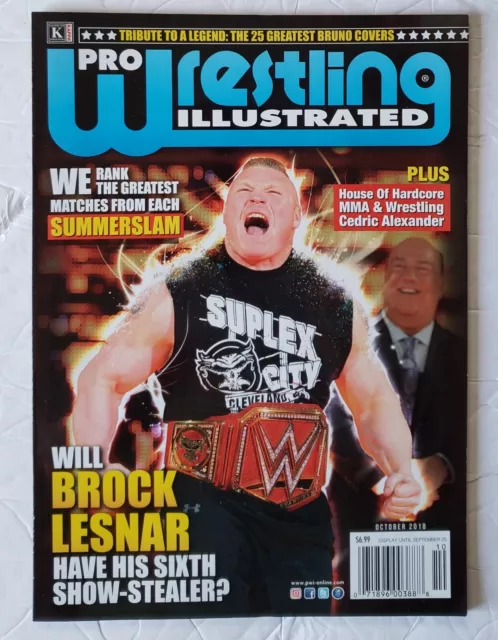 Pro Wrestling Illustrated October 2018 Brock Lesnar Cover