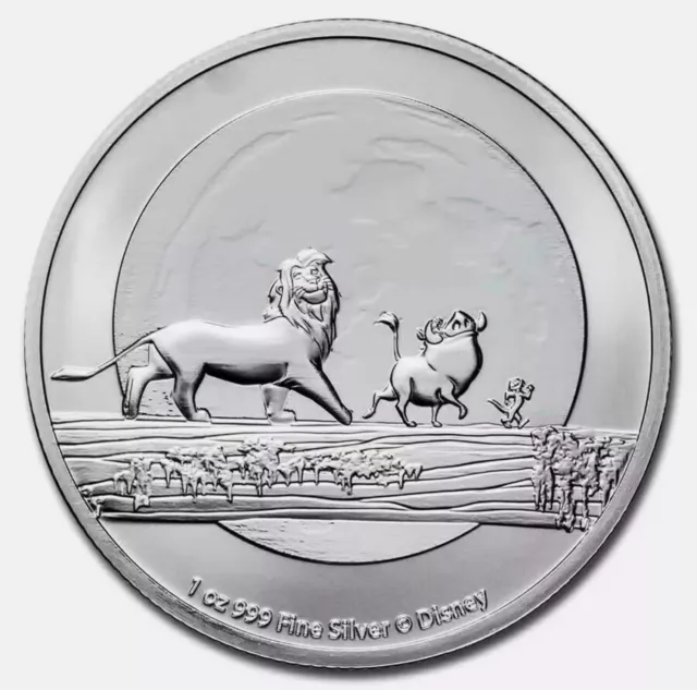 2021 Niue 1 oz Disney The Lion King 1oz Fine Silver 999 BU Bullion Coin