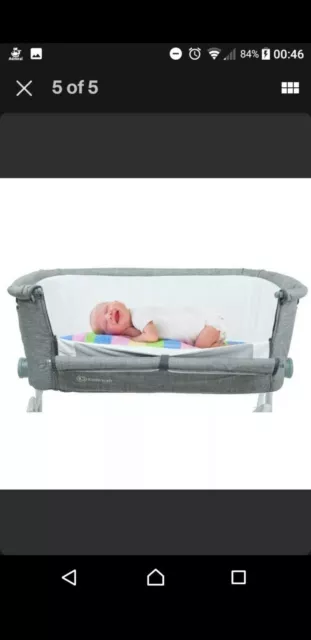 KINDERKRAFT BEDSIDE CRIB UNO Travel Cot Co Sleeping Adjustable Height 89.95 PicClick UK