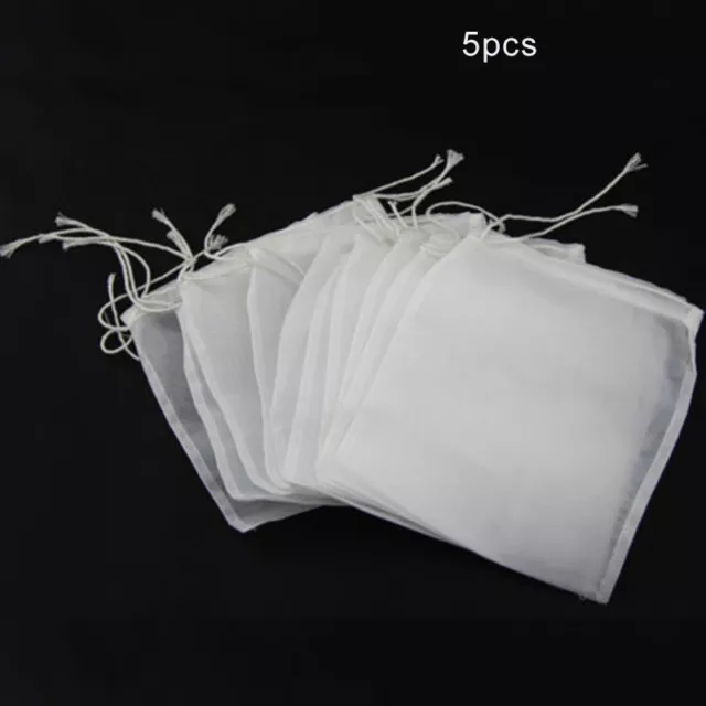 Sac de serrage Sac filtrant 5 pièces Nylon P Pour faire des boissons Blanc