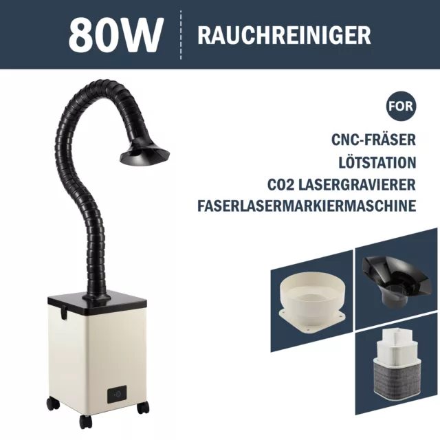 Pulitore fumo filtro fumo 80 W purificatore polvere purificatore aria fumo per laser CNC