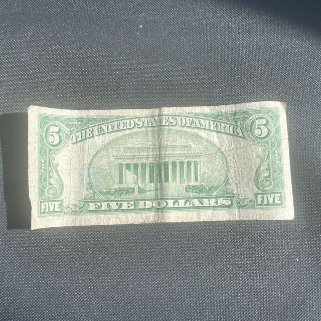 1953 $5 (Five) DOLLAR  BLUE SEAL * Silver Certificate * US NOTE * 5