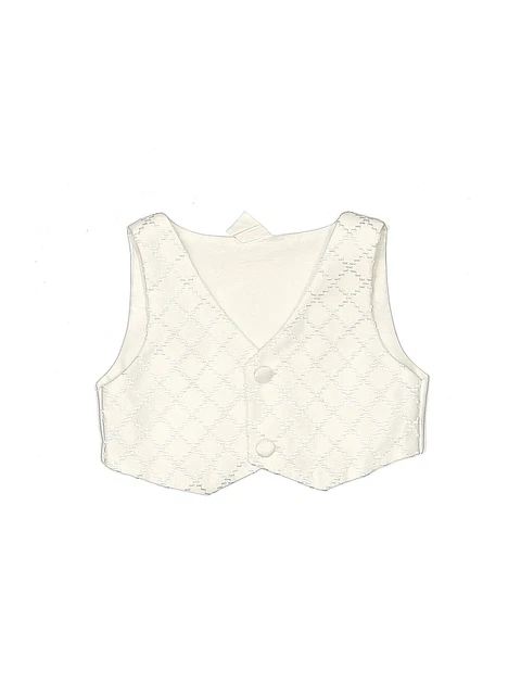 Unbranded Boys Ivory Tuxedo Vest X-Small  kids