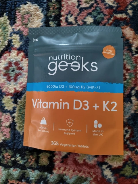 NUTRITION GEEKS VITAMIN D3 Optimum Strength Supplement - 365 Tablets ...