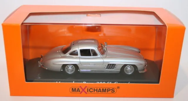 Maxichamps 1/43 Scale Diecast 940 039000 Mercedes Benz 300Sl Coupe 1955 Silver