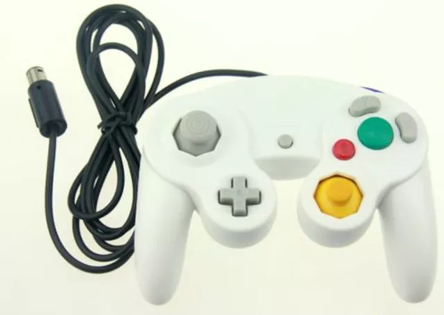 NEW WHITE WIRED CLASSIC CONTROLLER JOYPAD GAMEPAD FOR NINTENDO GAMECUBE GC & Wii