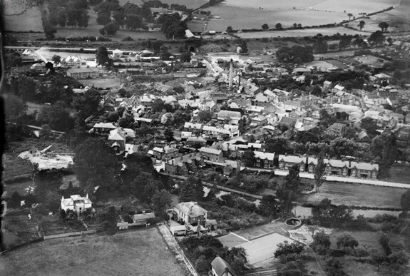 town Whitchurch from south-east 1930 England OLD PHOTO