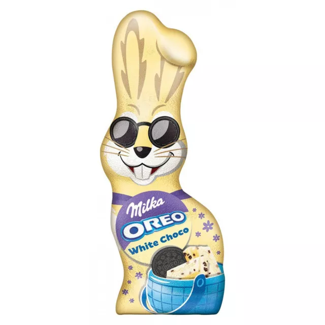 Milka cooler Schmunzelhase Oreo White mit lässiger Sonnenbrille 100g