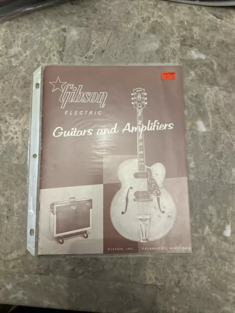 VINTAGE 1958 GIBSON ELECTRIC GUITARS & AMPLIFIERS CATALOG  MARCH 1958 Reprint