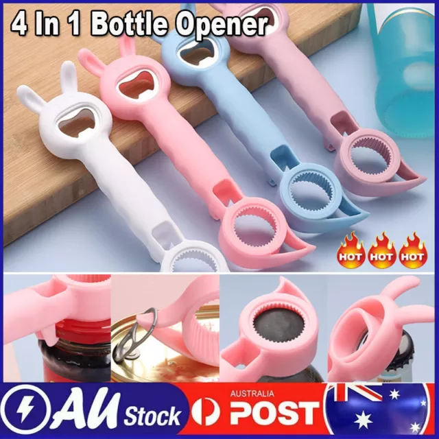 4 In 1 Bottle Opener Multifunction Jar Can Beer Bottle Opener Kitchen Gadgets