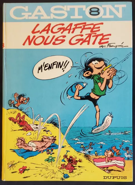 Gaston Lagaffe T08a Lagaffe nous Gâte dos rond 1970 Franquin Dupuis Comme neuf