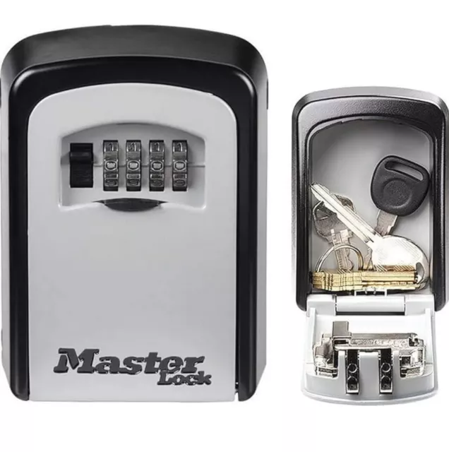 MASTER LOCK Key Safe Wall Mounted Medium 85 x 119 x 36 mm Outdoor Mounting Ki...