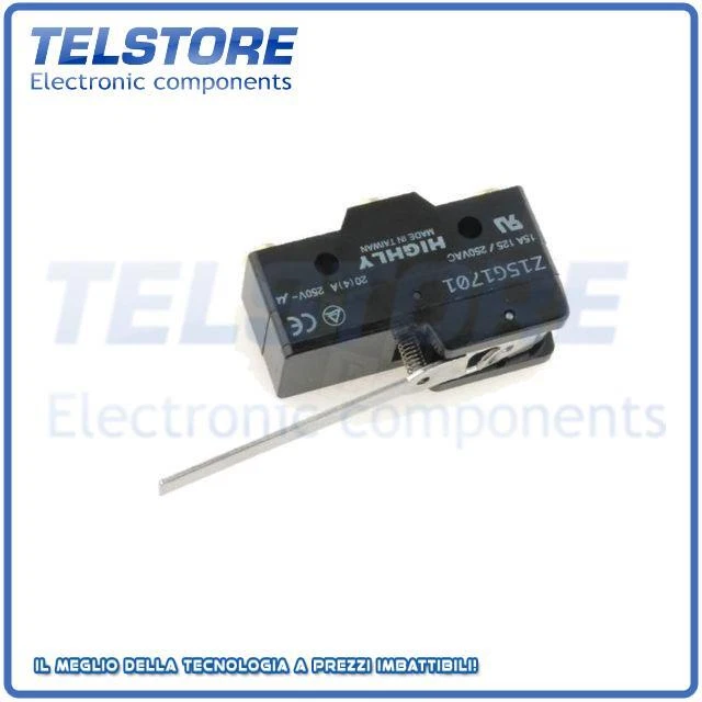 1pcs Z15G1701 Micro pulsante con leva finecorsa SPDT 15A/250VAC ON-(ON) IP40 0,7