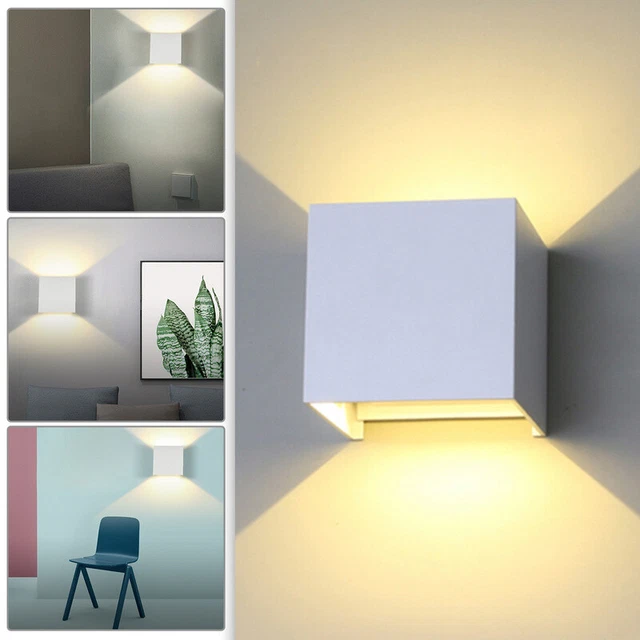 LED Wandleuchte Wandlampe Badlampe Square IP65 Deko Wandstrahler Innen Außen