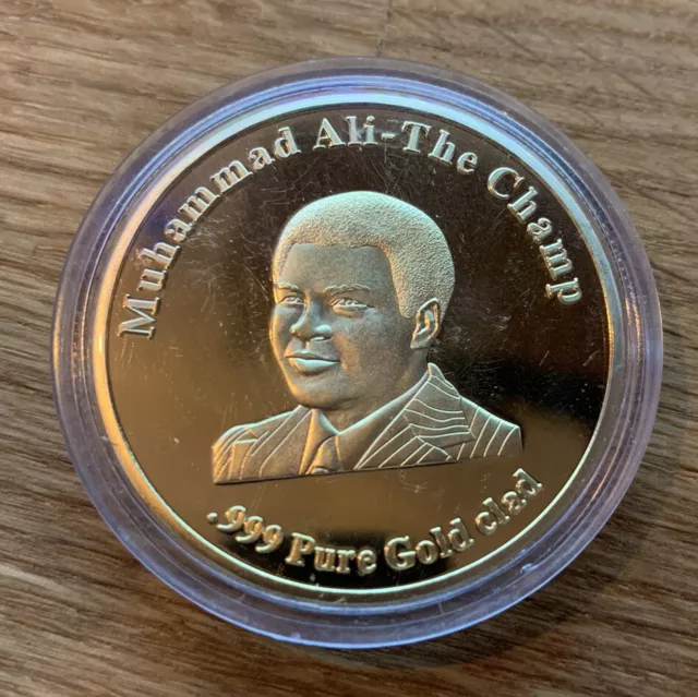 Muhammad Ali Gold Plated Collectors Coin, boxer, The champ